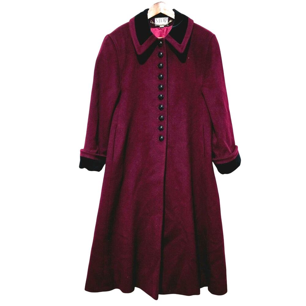 MDP Mario De Pinto 100% Wool Coat Vintage Made In USA Old Money Career